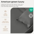 thumbnail image 2 of GYL   Threadmill Luxury 1200 Thread Count Supima Cotton Sheets, King Size, 4 Pc Dark Grey Set, 5-Star Hotel Quality with Elasticized Deep Pocket King Sheets, 2 of 5