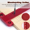 thumbnail image 4 of Red Aluminum Alloy Woodworking Scriber Tool - T160mm Hole Positioning Ruler with Sliding Design for Accurate Plate Cutting & Line Drawing, Lightweight 6.3oz Carpentry Marking Gauge, 4 of 6