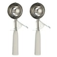 thumbnail image 1 of Uxcell 2 Pcs Cookie Scoops, Ice Cream Scoop with Trigger for Baking Cookie Dough Rice Pudding Kitchen Gadget, Beige, 1 of 6
