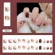 thumbnail image 1 of Heallor-Juego de uñas postizas acrílicas reutilizables, 24 piezas, esmalte de uñas oscuro, puntas artísticas artificiales, 1 of 5