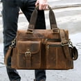 thumbnail image 2 of Zee Leather - Leather Business Travel Bag Men's Leather Duffel Bag, 2 of 2