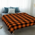 thumbnail image 4 of Black Orange Plaid Blanket Soft Cozy Warm Throw Blanket for Couch, Plush Fuzzy Flannel Fleece Blankets for Sofa, Farmhouse Buffalo Check Gingham Bed Blankets Lightweight Gifts for Women, 50"x60", 4 of 9