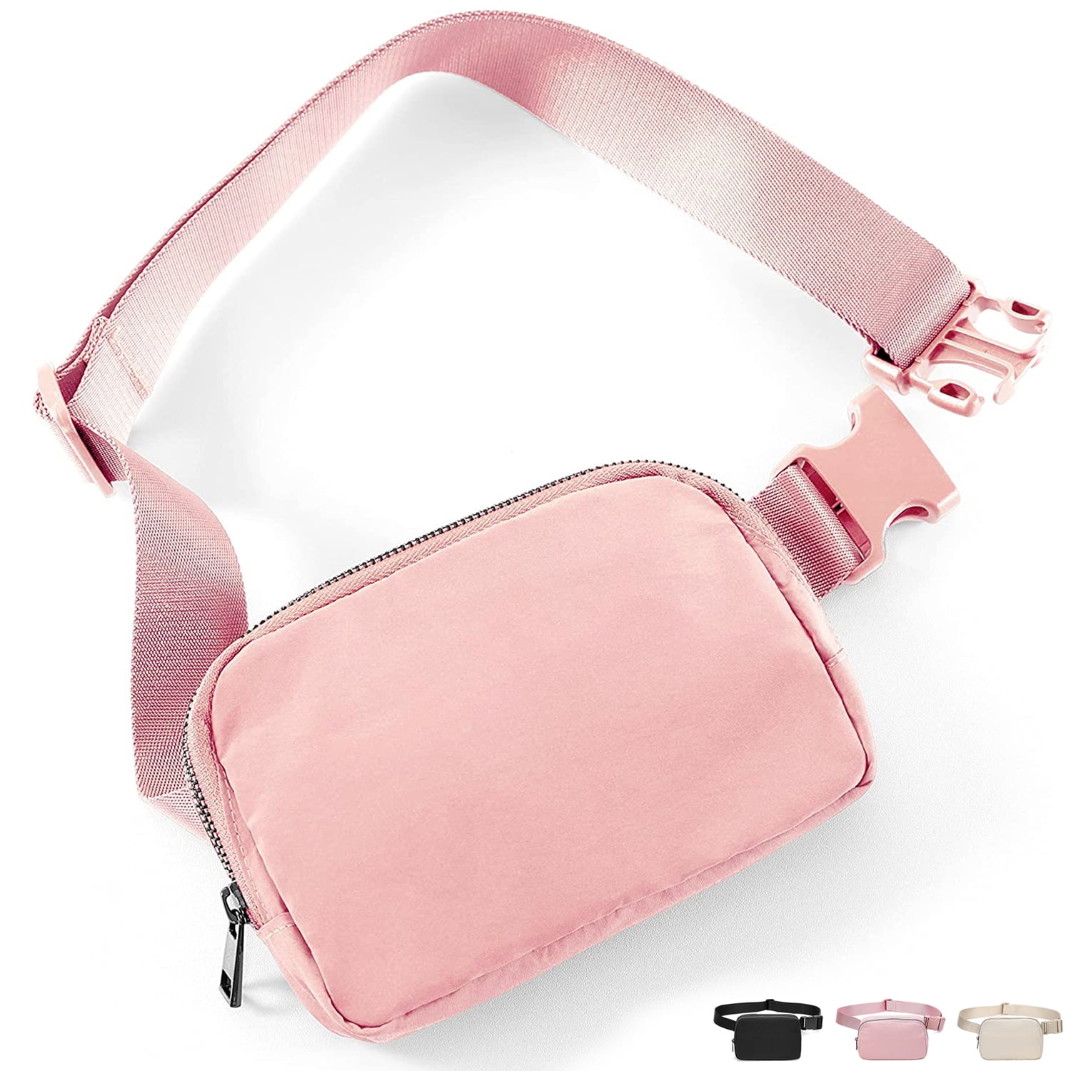 Fashion Travel Shoulder Purse Belt Bag Fanny Pack Women Waist Bag Men Belt  Pouch Banana Bag,Pink