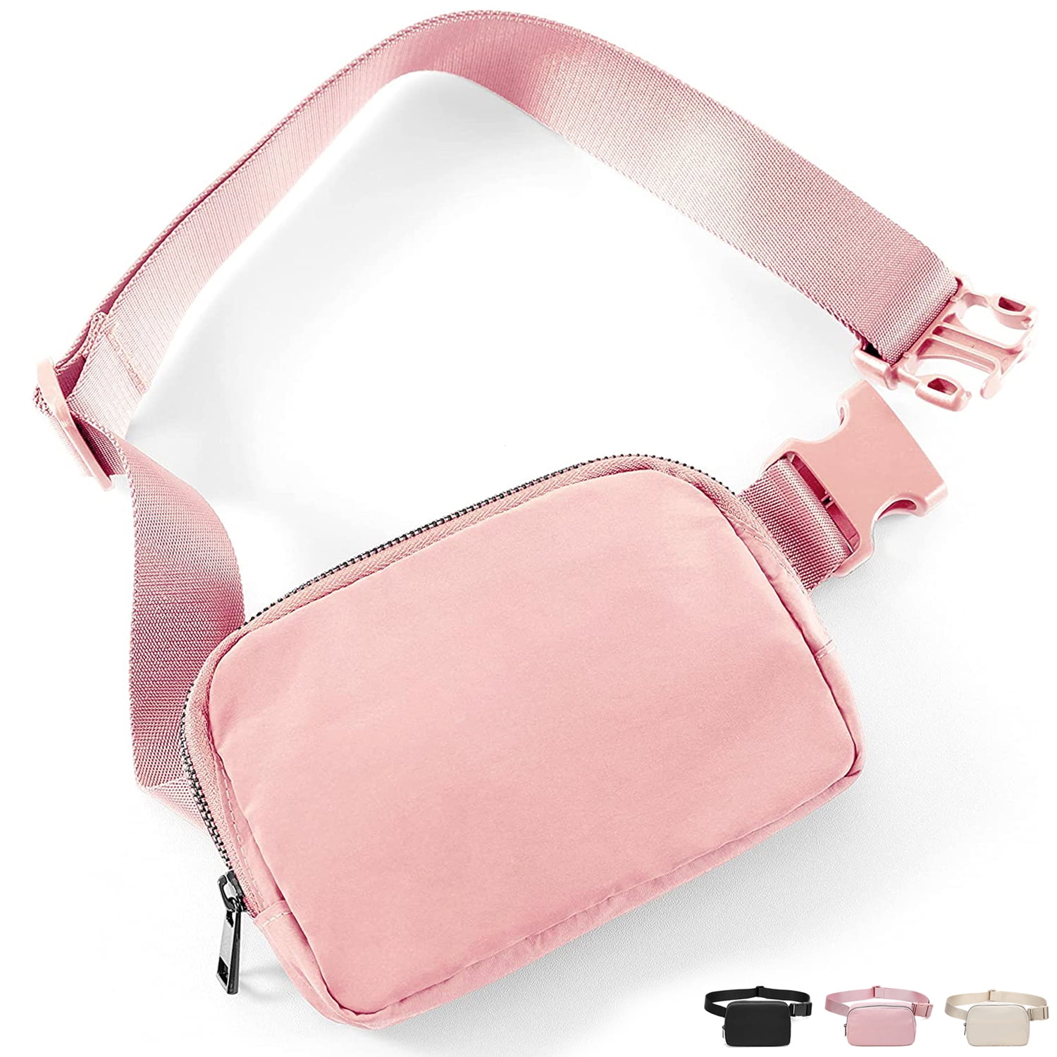 Belt Bag for Women Fanny Pack Crossbody Bags for Women Fashion Waist Packs  with Adjustable Strap Gifts for Teen Girls Women Men (Pink)