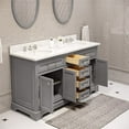 thumbnail image 6 of Water Creation Derby 60" Wood Double Bathroom Vanity in Gray and Chrome, 6 of 6