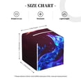 thumbnail image 3 of Kdxio Futuristic Red And Blue Bird Print Tissue Box Cover,Square Decorative PU Leather Facial Paper Case Organizer Holder Dispenser for Bathroom,Night Stands,Desk,Car 5.2''X5.2''X5.2'', 3 of 6