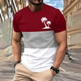 thumbnail image 4 of Mens Casual Pantalones Cortos Cuello Redondo Patchwork Impresión Suéter Blusa de Fitness, Camisetas para Hombre, 4 of 4
