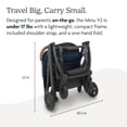 thumbnail image 4 of UPPAbaby Minu V2 Travel Stroller Lightweight, Portable Design One-Hand Fold Shoulder Strap and Leather Bumper Bar Included Greyson (Charcoal Mélange/Carbon Frame/Saddle Leather), 4 of 5