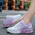 thumbnail image 2 of Women's Air Cushion Running Sneakers, Breathable Lace-Up Athletic Walking Shoes, 2 of 8