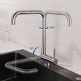 thumbnail image 3 of Grifo de cocina giratorio de 360 grados, grifo de agua fría y caliente de acero inoxidable tipo plegable, fácil instalación y aireador extraíble para un rendimiento óptimo, 3 of 5