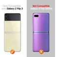 thumbnail image 2 of Wallet Case for Samsung Galaxy Z Flip 3 5G 2021, Slim Vintage PU Leather Camera Protector with Chain Wrist Strap Protective Cover, Purple, 2 of 2