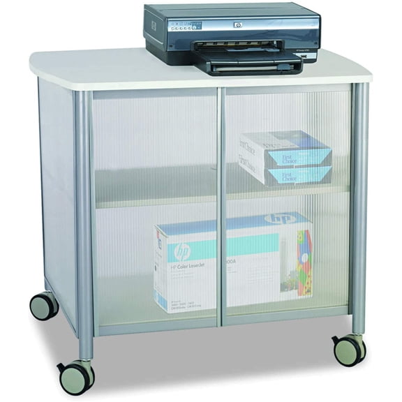 Scranton & Co Deluxe Machine Stand with Doors in Gray