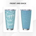 thumbnail image 3 of Feliz Año Nuevo 2025 Vaso de acero inoxidable de 20 oz Taza de café de viaje Taza térmica portátil con tapas, 3 of 7