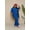 Blue, variant on Womens Plus Size Sets 2 Piece Outfits Casual Short Sleeve Top and Flare Pants Tracksuit Black 3XL