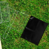 Worgeous heat proof mat Outdoor BBQ Grill Mat Fiberglass Black Outdoor Grill Sleek Design 1Pack