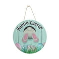 thumbnail image 4 of Letrero de madera de Pascua perfecl letrero colgante para puerta feliz 30 centimetros rústico, 4 of 8
