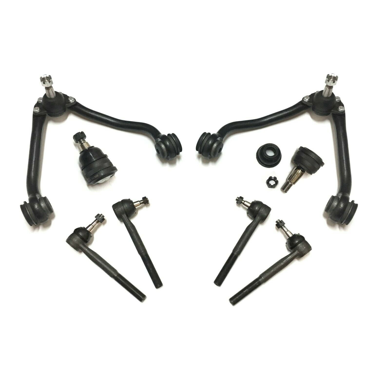 8 Pieces Front Outer & Inner Tie Rod Ends Upper Control Arm + Lower