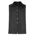 thumbnail image 5 of Kalauyu Sleeveless Tank Top for Men Cotton Linen Shirts Solid Color Casual Loose Tops Breathable Workout Tank Shirts, 5 of 6