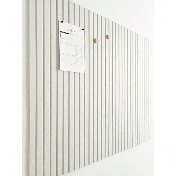 Large Cork Boards for Walls Black Felt Board Alternative - Slat Wall Paneling, Felt Bulletin Board Tiles for Office Decor, Push pin Board Office Wall Organizer -12-Pack (Ivory Tan)