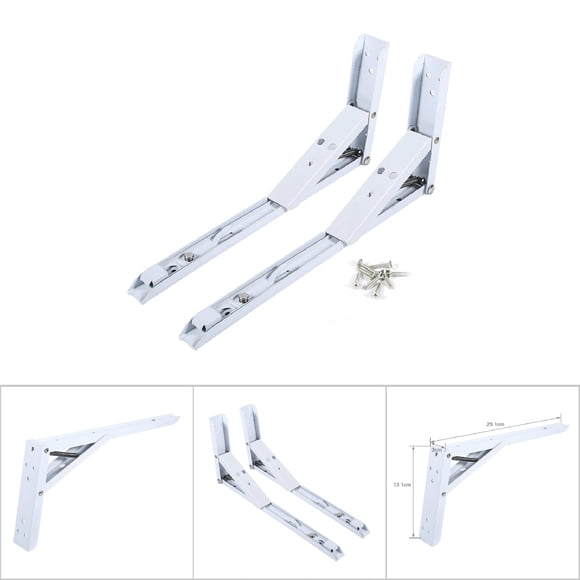 Ángulo de Plegado Triangular de Acero, Soporte Autico Monto en la Pared Con 8 Tornillos para Mesa, Estantería, Cantilla, Caja de Configuración