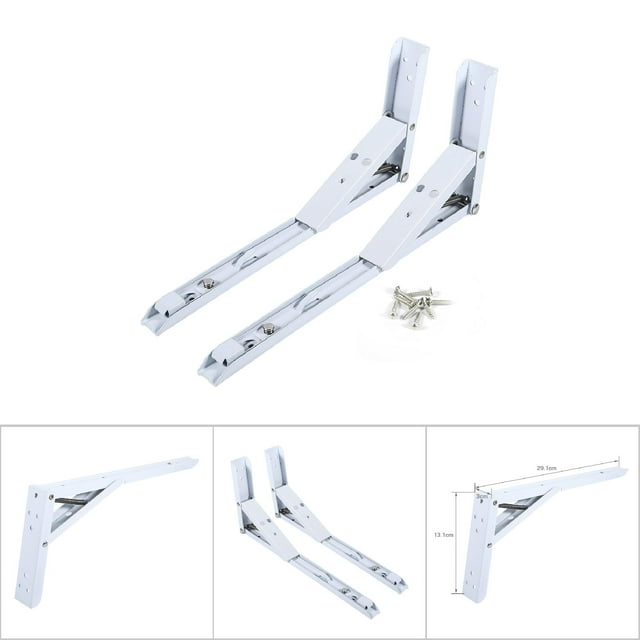 Ángulo de Plegado Triangular de Acero, Soporte Autico Monto en la Pared Con 8 Tornillos para Mesa, Estantería, Cantilla, Caja de Configuración
