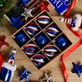 thumbnail image 4 of Adornos de mini bolas del Día de la Independencia | 4 de julio Adornos colgantes rojos, blancos, azules con purpurina | Decoración de árbol de plástico para fiesta, interior exterior hogar | 2.36, 4 of 6