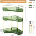 thumbnail image 2 of Corner Bathroom Counter Organizer Bathroom Countertop Shelf Makeup Organizer for Vanity Perfume Tray for Corner Storage (2 Tiers, Green), 2 of 6