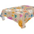 thumbnail image 4 of BZSMCE Square Tablecloth Rainbow Dream Pattern Tableclothes, 4 of 9