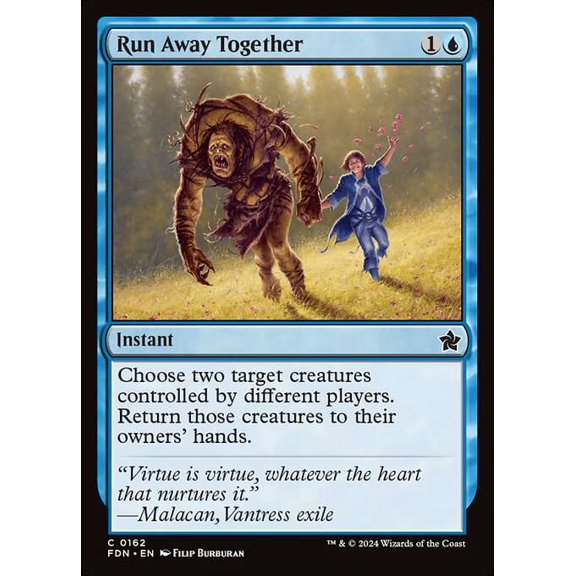 MtG Foundations Common Run Away Together #162