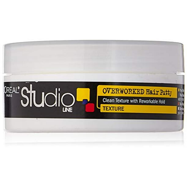 L'Oreal Paris Studio Overworked, Hair Putty Styling Gel, Texture and