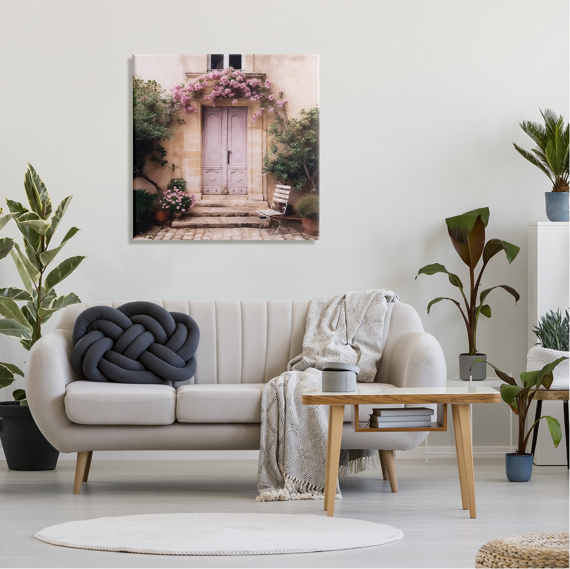 Stupell Industries Floral French Doors Travel & Places Photography Gallery Wrapped Canvas Art Print Wall Art, 30 x 30