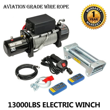 Zimtown 13000lbs 12V Electric Recovery Winch Truck SUV Durable Remote Control (Best 4wd Hand Winch)