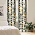 thumbnail image 4 of Ambesonne Nature Boho Curtains 2 Panel Set, Jungle Dreamy Leaves, Pair of - 28" x 63", Earth Yellow Laurel Green, 4 of 4