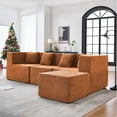 thumbnail image 2 of BEHOST 102.5" Modular Sectional Sofa for Apartment, L Shaped Living Room Couch, No Assembly Required, Rust Red, 2 of 9