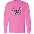 thumbnail image 3 of Inktastic Well Bless Your Heart with Floral Print Long Sleeve T-Shirt, 3 of 5