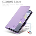 thumbnail image 6 of Allytechgroup Wallet Case for Samsung Galaxy S23 FE, Premium PU Leather Cards Slots Shockproof Flip Cover Stand Feature Magnetic Closure Retro Business Style Case Cover for Galaxy S23 FE, Purple, 6 of 6
