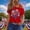 A539 Red, variant on Patriotic Cold Shoulder Halter Neck American Flag Heart Sequin Tassel Rock Tees for Women Red White Blue Independence Day Summer Party Tops