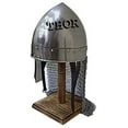 thumbnail image 2 of Medieval Nasal Norman Viking Helmet Knight’s Armour Warrior Helmets With Stand, 2 of 2