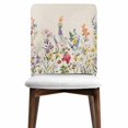 thumbnail image 6 of Watercolor Wildflowers Chair Back Cover for Dining Room Set of 8,Farmhouse Botanical Flowers Herbs Removable Kitchen Chair Slipcovers,Washable Seat Protector for Restaurant Party Banquet Wedding, 6 of 9