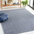 thumbnail image 2 of SAFAVIEH Martha Stewart Cotton Diamond Area Rug, Navy/Light Grey, 5' x 7', 2 of 8
