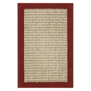 Mainstays Traditional Faux Sisal Border Red Area Rug, 2'6"x3'10"