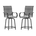 thumbnail image 5 of ELPOSUN Swivel High Back Outdoor Bar Stools - Set of 2, Dark Gray, 5 of 6