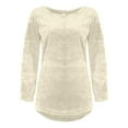 OSYARD Crew Neck Plush Top Long Sleeve Thin Fashion Ladies Pullover