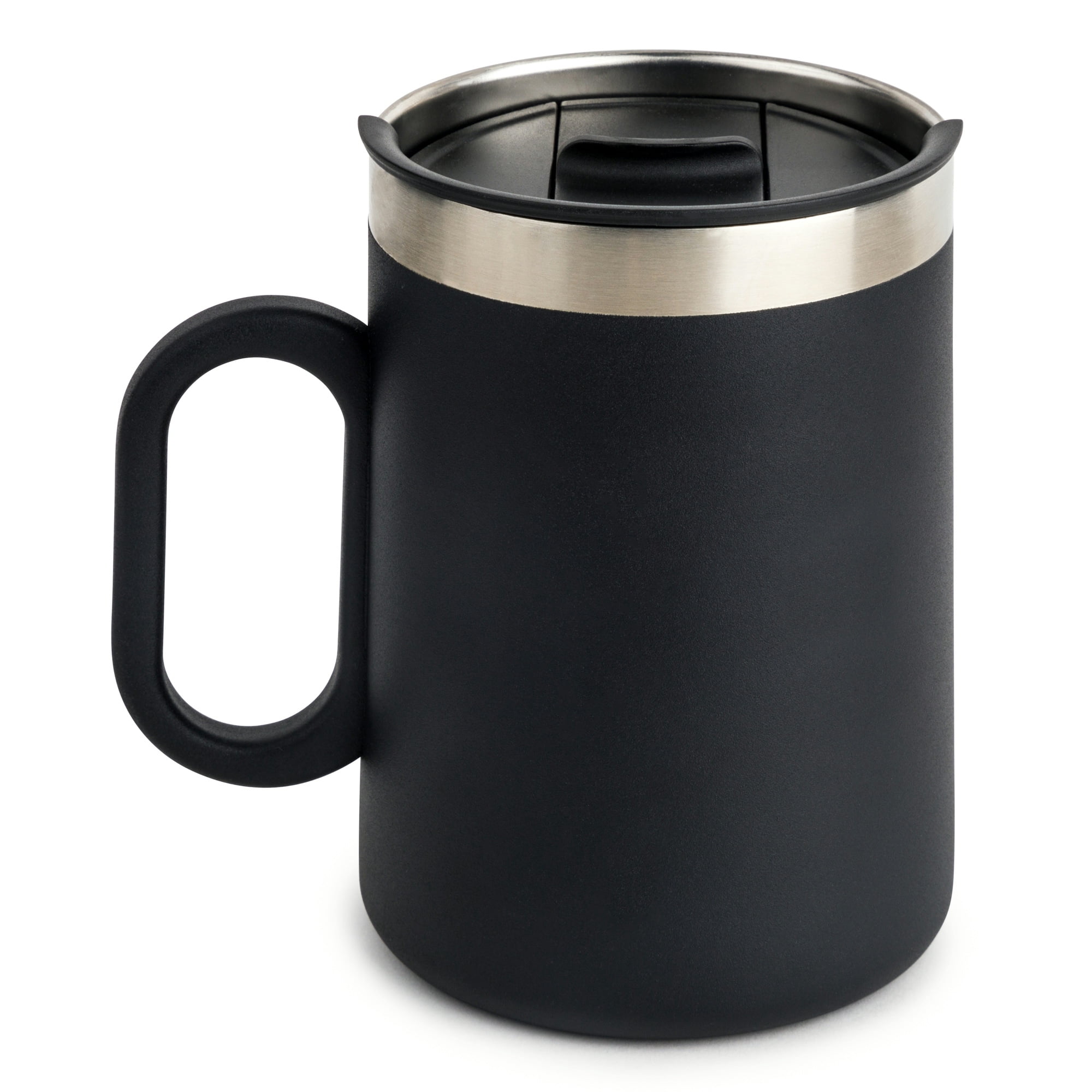 TAL Stainless Steel Brew Coffee Mug 15 fl oz, Black