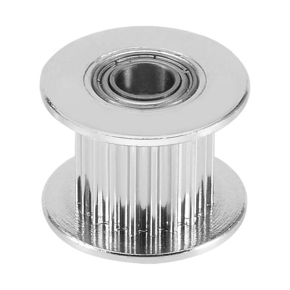 Uxcell 20T 5mm Bore 2mm Pitch Aluminum Timing Belt Pulley with Dual Ball Bearing