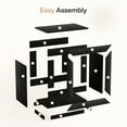 thumbnail image 6 of Fnova End Table Farmhouse Square Side Table with Storage, Wooden Sofa Table with Central Hollow Design, Modern Bedside Table, Easy Assembly, for Living Room, Bedroom, Nightstand, Black, 6 of 18