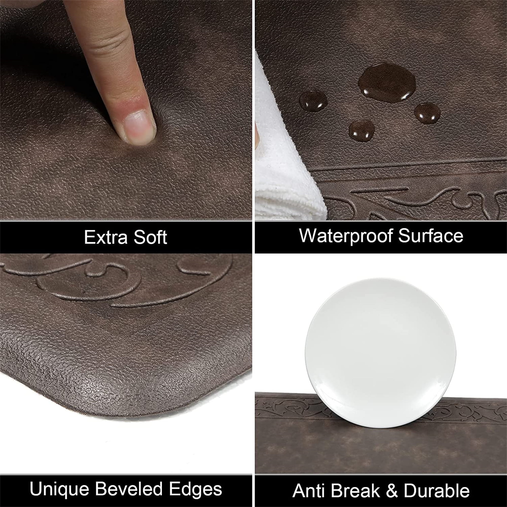 Vyolette Memory Foam Ant-Fatigue Non-Skid Kitchen Mat Latitude Run Color: Beige
