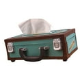 thumbnail image 2 of Caja de pañuelos con forma de radio, soporte para pañuelos, servilletero de mesa, estuche para servilletas para hotel, baño, hogar, cafetería, sala de Azul, 2 of 8