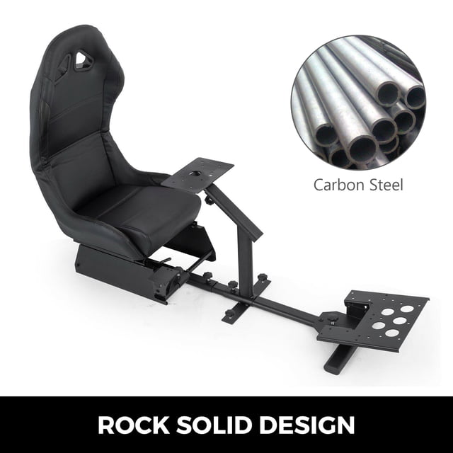 Asiento de simulador de conducción VEVOR Asiento reclinable para juegos de conducción ajustable con montaje de palanca de cambios apto para Logitech G25/G27/G29/G920 Soporte de volante de carreras