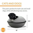 thumbnail image 3 of K&H Pet Products Mod Dream Pod Pet Bed Gray/Black 22 Inches Unheated, 3 of 7